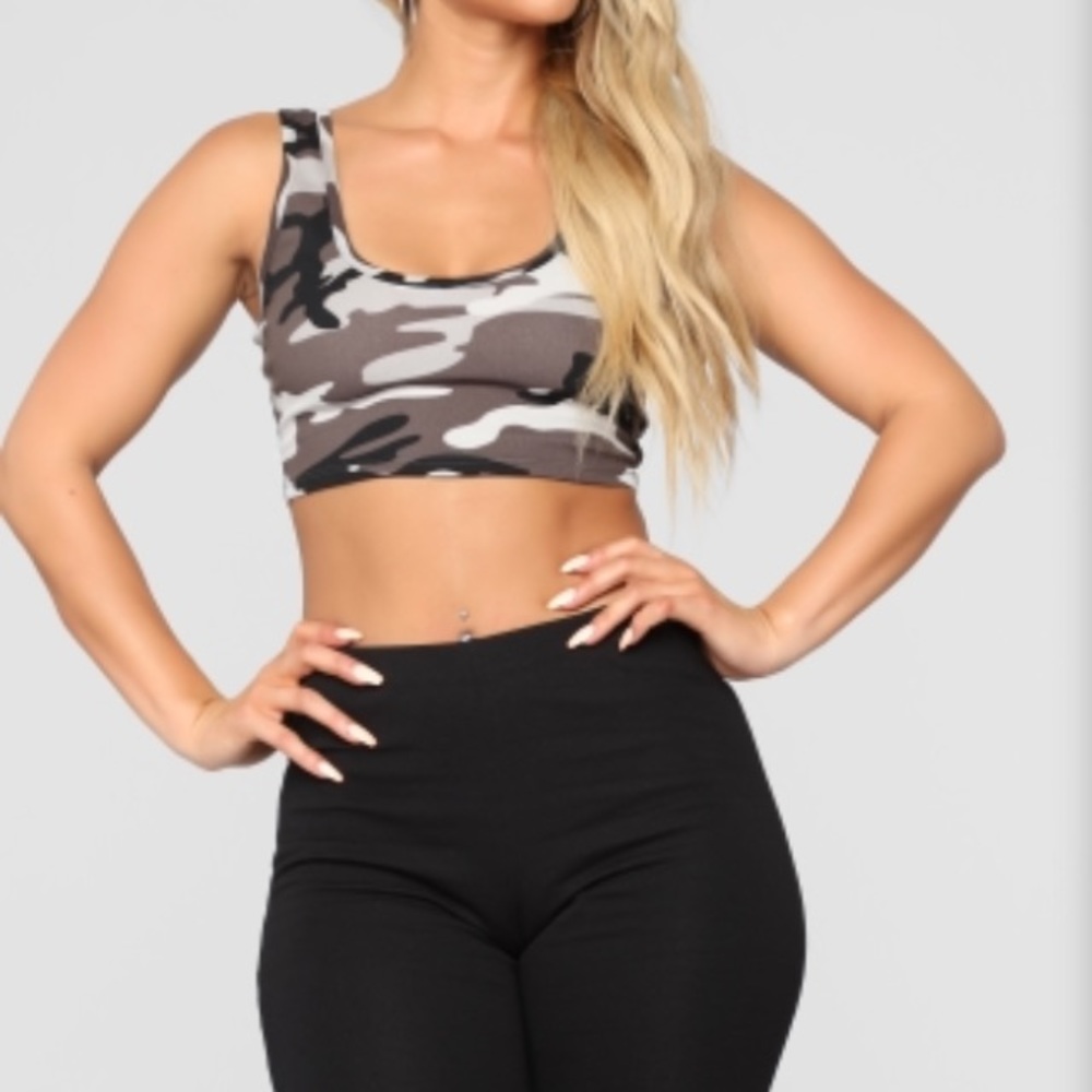 IN SEARCH OF: HIDDEN MOTIVES CROP TOP-GREY